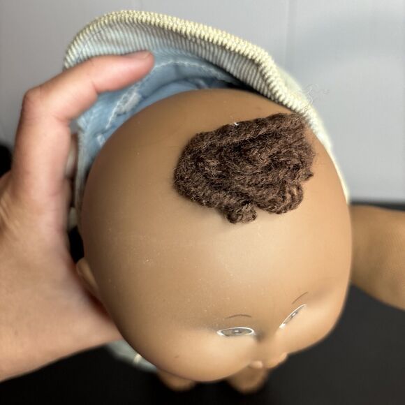 1985 Cabbage Patch Kid AA Preemie Brown Tuft Brown Eyes HM #1 OK Factory - Picture 7 of 14